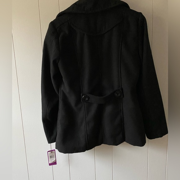 NWT Rampage black pea coat. Size medium - Picture 2 of 6